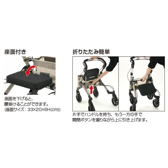 リッチェル) 歩行車 ヴェーレプラス 屋外用 歩行器 手押し車 介護 高齢