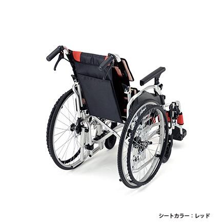 (ミキ) MEF-22 車椅子 自走式 モジュールタイプ(座幅調節可能) ノーパンクタイヤ仕様 座クッション付 耐荷重100kg｜sanai-kaigo2｜02