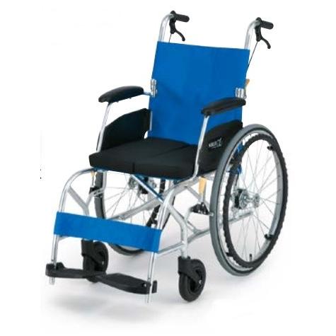 (日進医療器) KALU8α カルハチアルファ NA-L8α Cパッケージ 車椅子 自走式 軽量 座クッション装備 折り畳み エアタイヤ仕様｜sanai-kaigo2