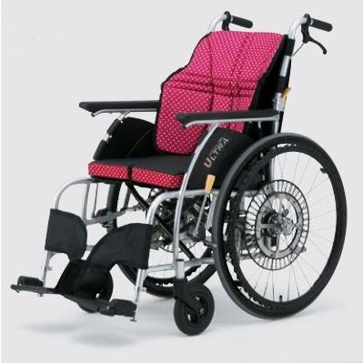 (日進医療器) ULTRA ウルトラ 車椅子 自走式 自動ブレーキ付き NA-U1 G-GuardII ジーガード 折り畳み 座クッション付 エアタイヤ｜sanai-kaigo2