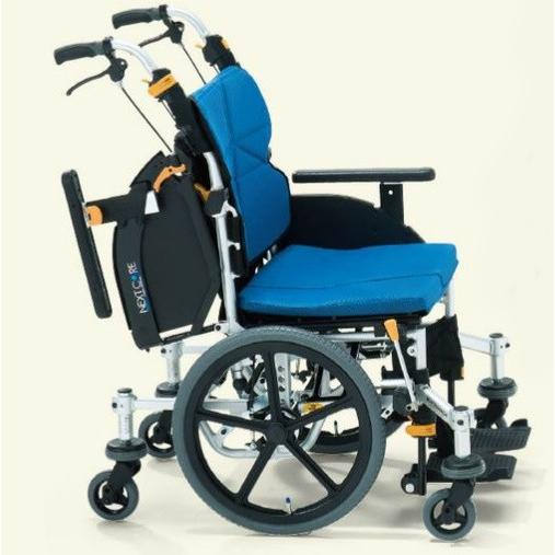 (松永製作所) ネクストコア くるり NEXT-81B 車椅子 介助式 中床 6輪 六輪車 エアータイヤ仕様 折りたたみ 座り心地 クッション付