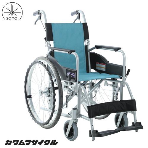 (カワムラサイクル) 標準型 車椅子 自走式 STAYER ステイヤー SY22-40 (42) SB No.111 ミント ノーパンクタイヤ 介助ブレーキ有り