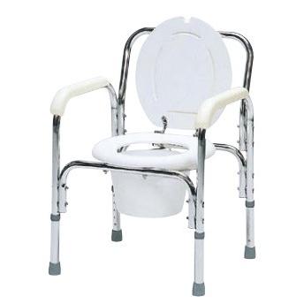 (日進医療器) アルミ製トイレチェア バックレスト付 TY523 ポータブルトイレ 簡易 軽量 介護 看護 種類 重量4.5kg NISSIN | 日進医療器