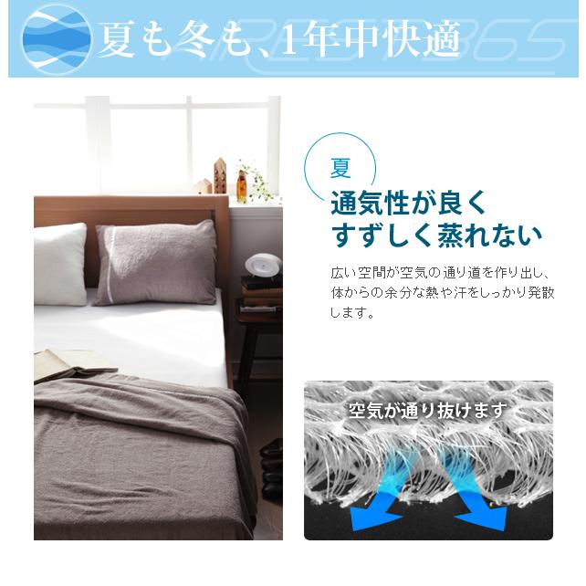 新構造エアーマットレス エアレスト365 ダブル 140×200cm 高反発 3つ折り 通気性 耐熱性 耐久性 湯たんぽOK 軽量 ほこりが出にくい 洗える 日本製 体圧分散_3