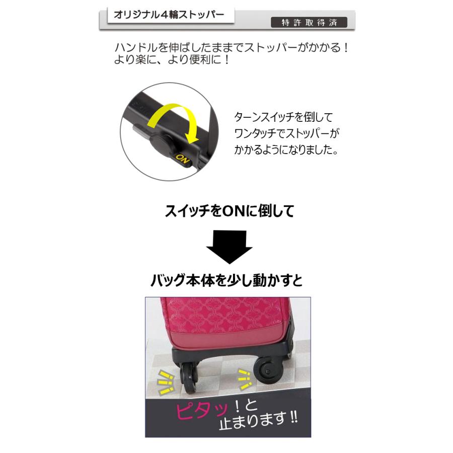 SWANY スワニー キャリーバッグ ユベーロ 4輪 ペイズリー ストッパー