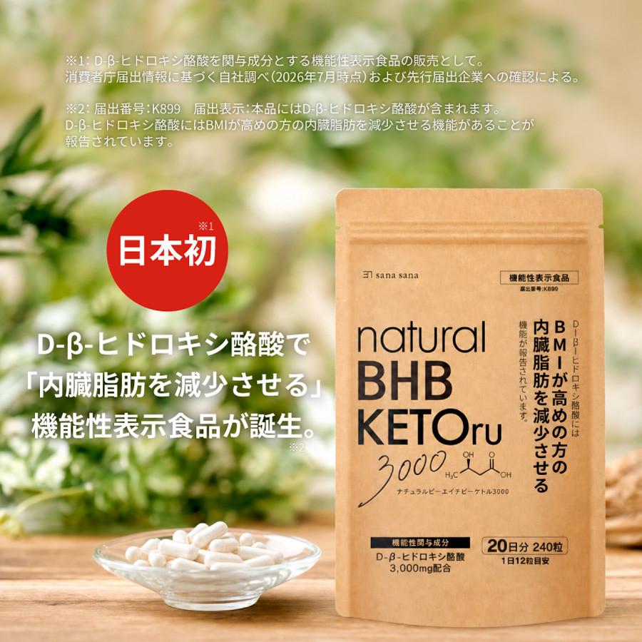 機能性表示食品 内臓脂肪を減少 ダイエット 天然由来ケトン体 natural