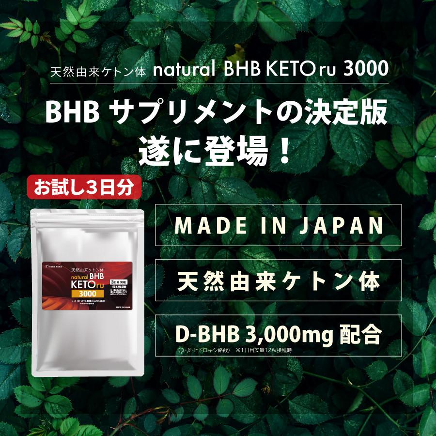 お試し3日分 ダイエットサプリ 天然由来ケトン体 natural BHB