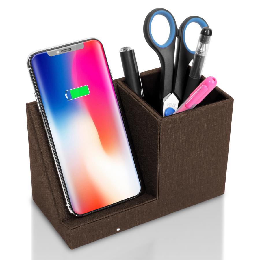 ワイヤレス Qi 充電器 / 充電 左側版 手帳 ケース を開いたまま充電