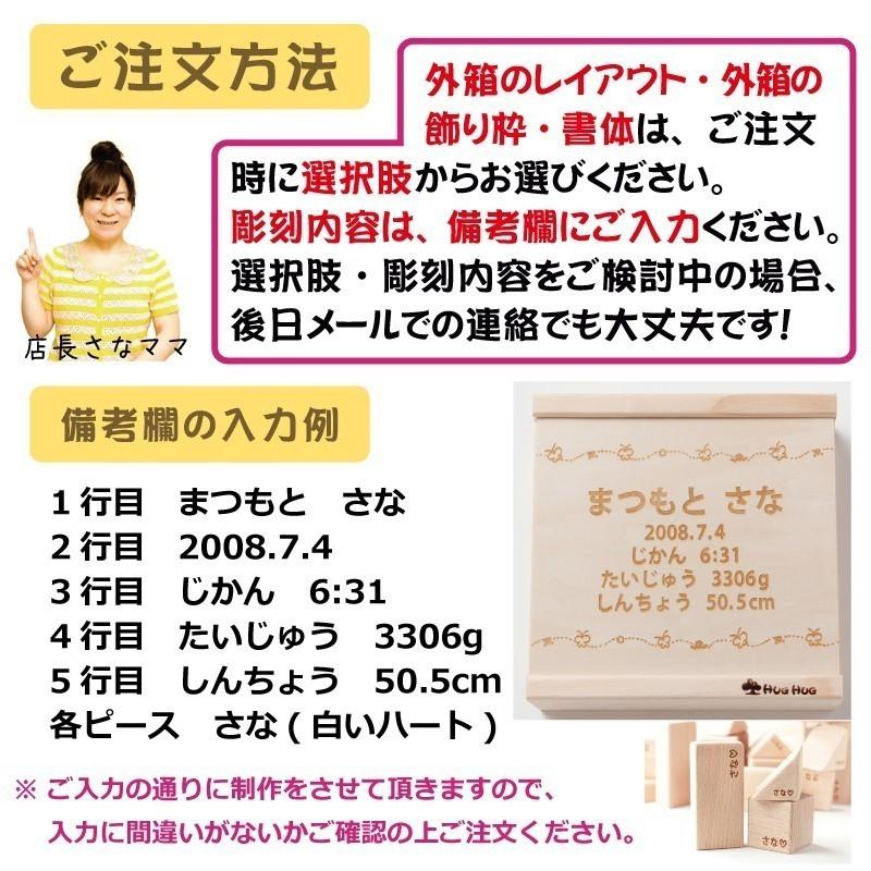 名入れ 積み木 12ピース全部に名入れ+にぎにぎお月様 出産祝い 1歳 誕生日 ギフト 名前入り プレゼント 4cm基尺 無塗装 日本製 名入れ彫刻 サナサナの画像