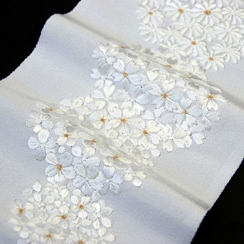 宅送 花まり 刺繍半衿 正絹 塩瀬 袷用 白地 白金 半襟 内祝い Www Detectib Com
