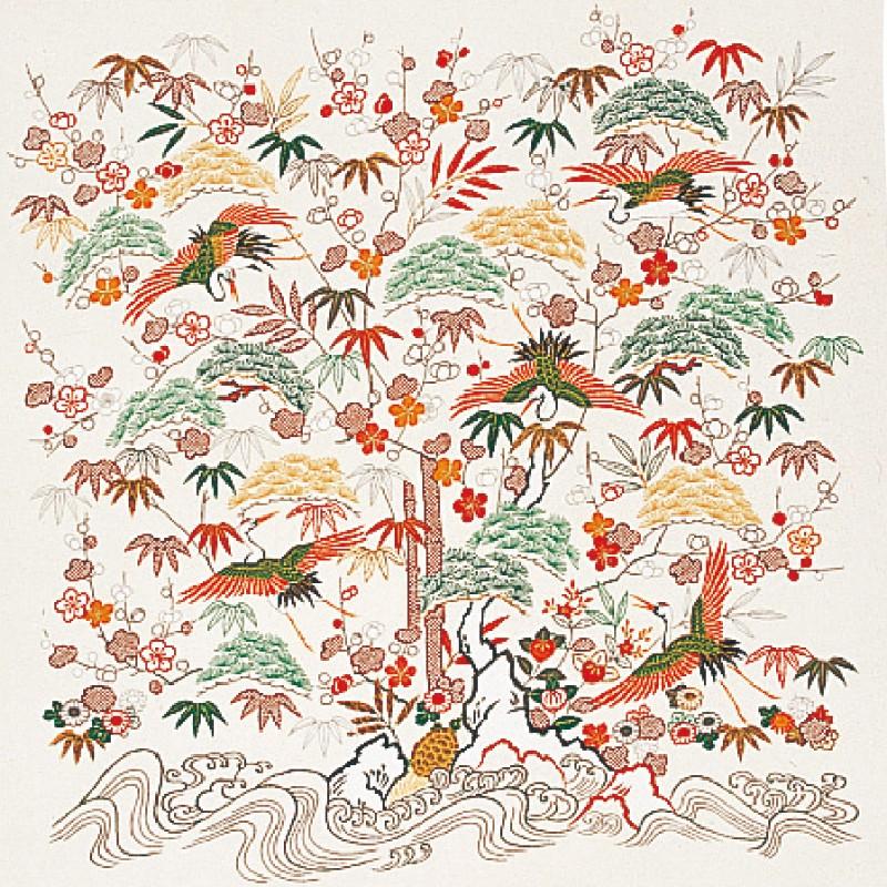 真作/美津子/栗に小禽図/布袋屋掛軸HF-909 真作/美津子/栗に小禽図/布袋屋掛軸HF-909 真作/美津子/