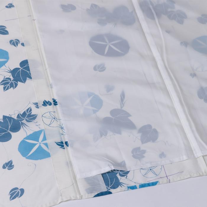 ゆかた 古今 芙蓉 （紺） 東レセオα ブルー 仕立て上がり 日本製