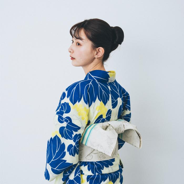 kifkif×古今 浴衣 葡萄 ブドウ (瑠璃色) 仕立て上がり 日本製 kifkif×古今 浴衣 葡萄 ブドウ (瑠璃色) 仕立て上がり 日本製