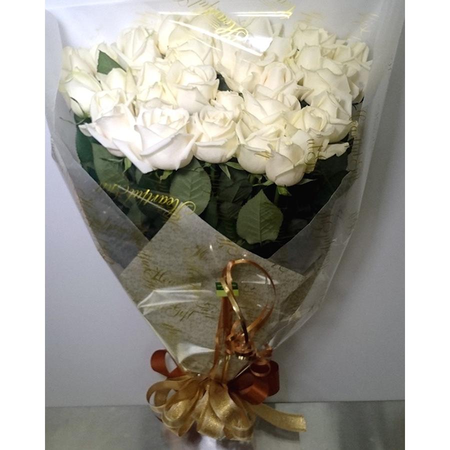 白バラ 本数指定で白いバラの花束ラメ付き 1本 心から尊敬しています いう花言葉です 生花 販売 １本 価格 金ラメ 銀ラメ １本から買えます 花とグリーンギフト三本松フラワー 通販 Yahoo ショッピング