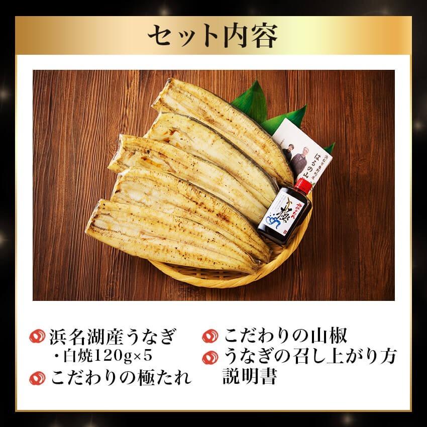 【値下げしました】国産うなぎの最高峰 浜名湖うなぎ 白焼き120g×5本ギフト【 送料無料 】誕生日プレゼント お中元_18