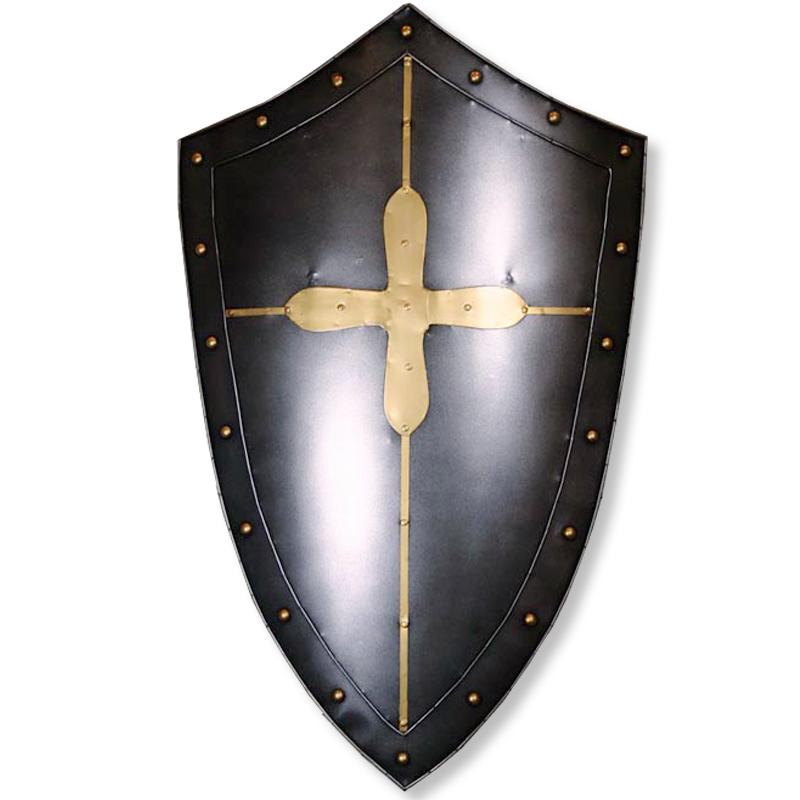 中世ヨーロッパ 騎士　人気インテリア 壁掛け 中世の騎士 盾 アンティーク調 古金