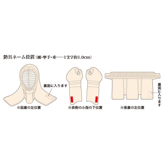 剣道面 西都面A 面布団ナナメ刺(既製品タイプ) 【刺繍ネーム 剣道面 西都面A 面布団ナナメ刺(既製品タイプ) 【刺繍ネーム