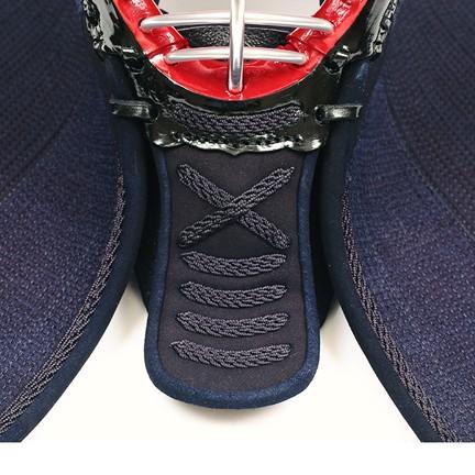 ミツボシ 剣道防具セット 天 極厚 8.0m/m織刺（ヘリ紺鹿革仕立）【刺繍