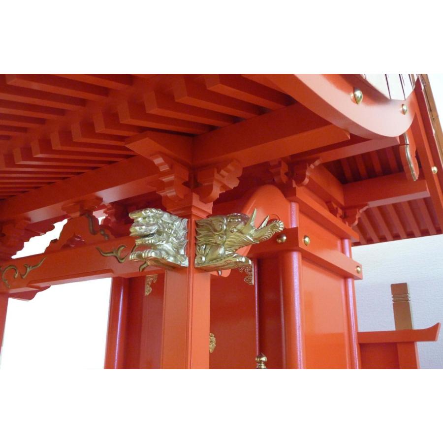 外宮 稲荷宮 朱塗 流れ屋根 束立(つかだて)15 外祭宮 神棚 お社 外宮 稲荷宮 朱塗 流れ屋根 束立(つかだて)15 外祭宮 神棚 お社