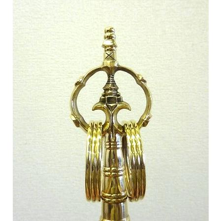 錫杖 上等品 黒檀柄 31.5cm 密教法具・密教仏具・護摩法具・真言宗