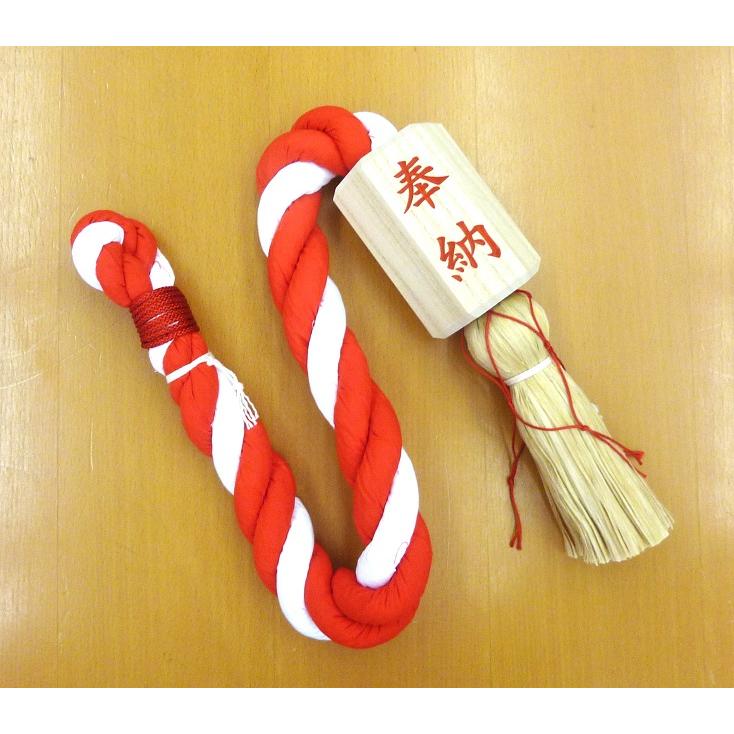 木枠付き紅白鈴紐6.0 神具・神社の鈴紐・お寺の鈴紐・神棚の鈴紐 : 三