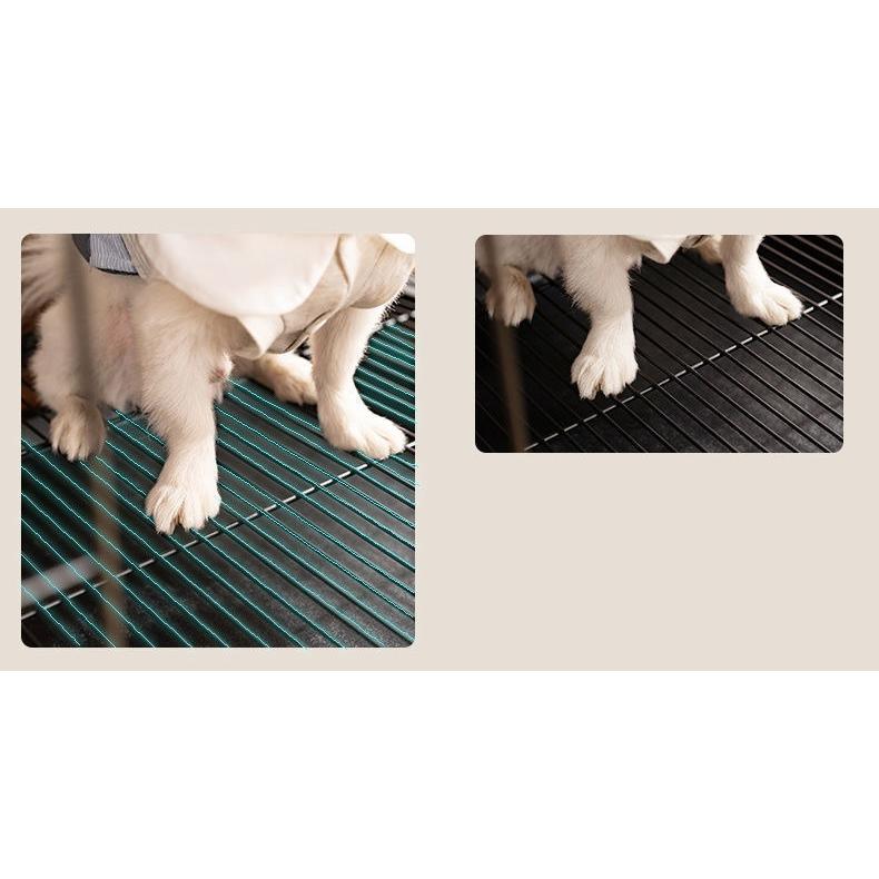 C10010-1L 犬ケージ ペットケージ 木製 ウッディサークル ナチュラルファニチャー ダークブラウン トレー付き 移動便利 オシャレ 犬サークル 98×64×76.5cmの画像