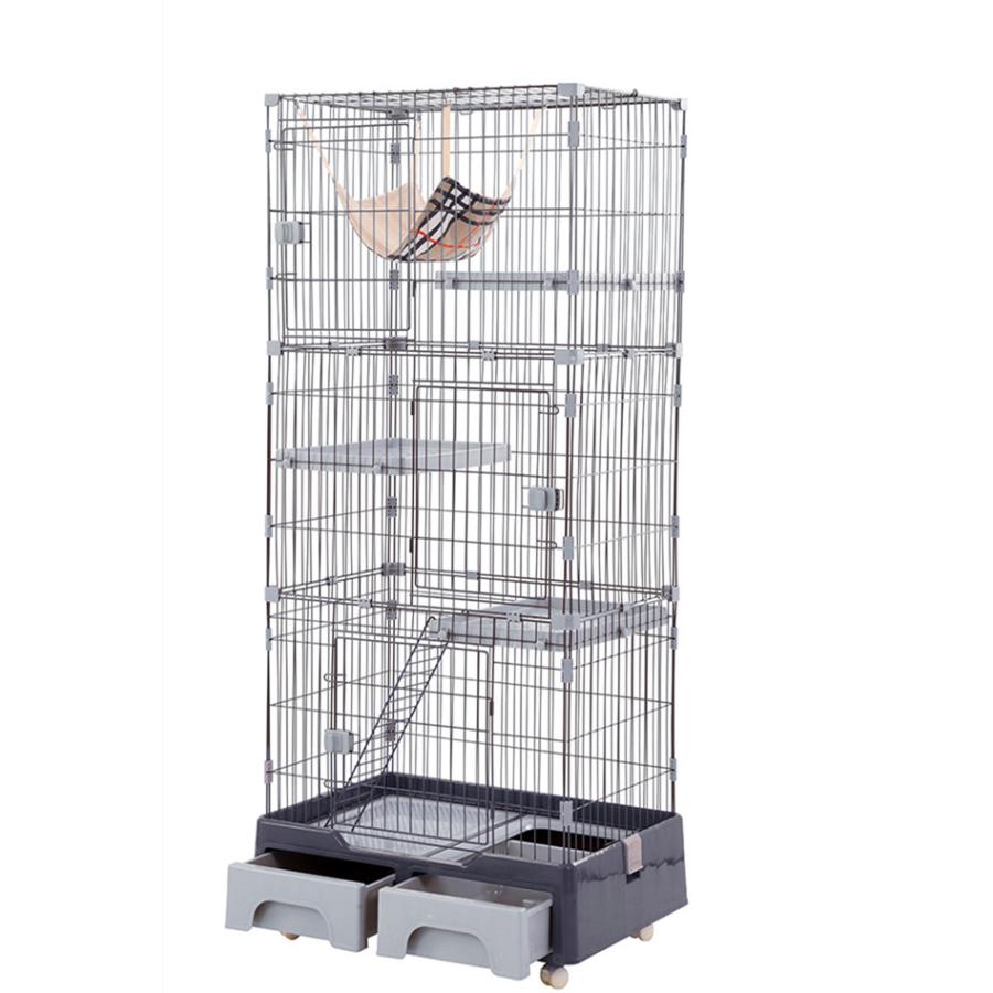 キャットケージ 3段 キャスター 付(三段（82*57*179CM）) キャットケージ 3段 キャスター 付(三段（82*57*179CM）)