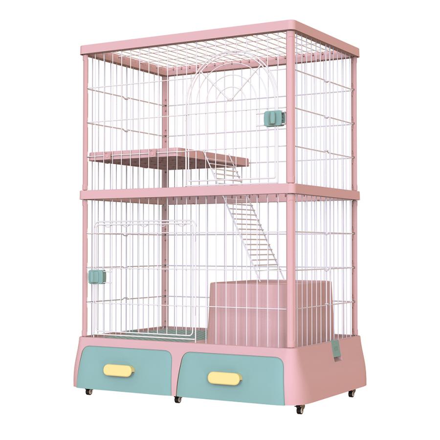 大幅割引猫ケージ キャットケージ トイレ付き ケージ 2段 ゲージ