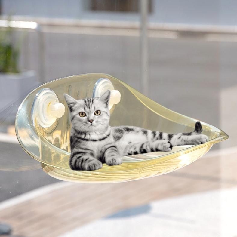 猫用ハンモック 透明 猫用ベッド ペットベッド 窓ハンモック 吊り