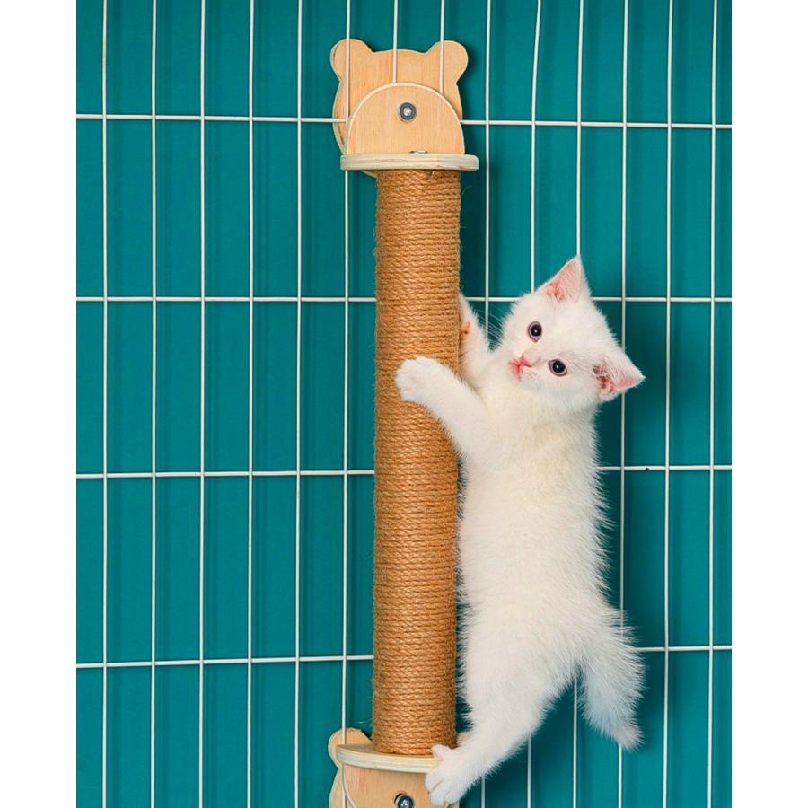 簡単 縦型 人気 ネコ キャットポール送料無料猫 爪とぎ ケージ取り付け