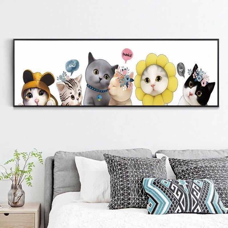 クロスステッチキット 刺繍 キット 猫 ねこ 図案 図案印刷 初心者 簡単 かわいい おしゃれ 壁アート 壁装飾 部屋飾り インテリア  cxy30-ss :cxy30-ss:HappyDays - 通販 - Yahoo!ショッピング