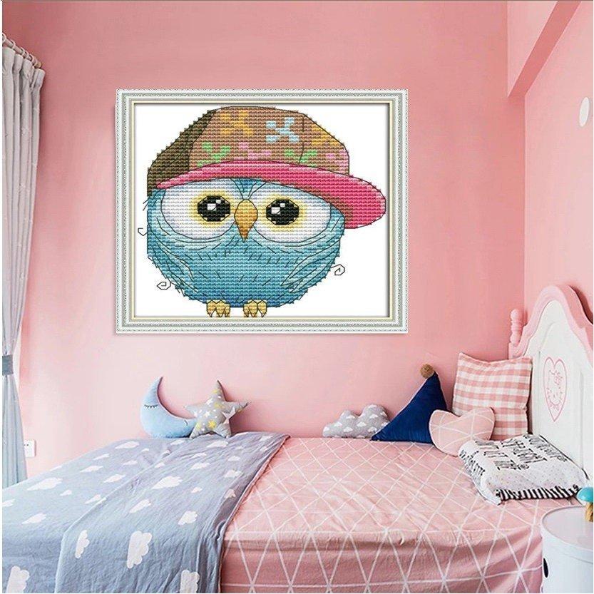 刺繍 キット クロスステッチキット フクロウ 動物 図案 図案印刷 初心者 簡単 おしゃれ 壁アート 壁装飾 部屋飾り 飾り Cxy79 Ss Cxy79 Ss Happydays 通販 Yahoo ショッピング