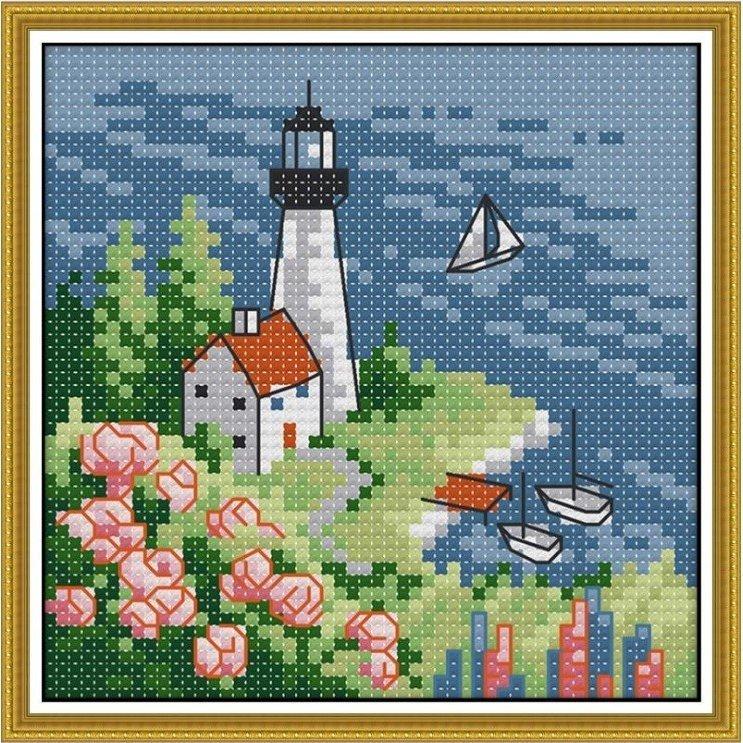 刺繍 キット クロスステッチキット 灯台 北欧 風景 花 草 図案 図案印刷 おしゃれ 簡単 壁アート 壁装飾 部屋飾り 飾り Cxy81 Ss Cxy81 Ss Happydays 通販 Yahoo ショッピング