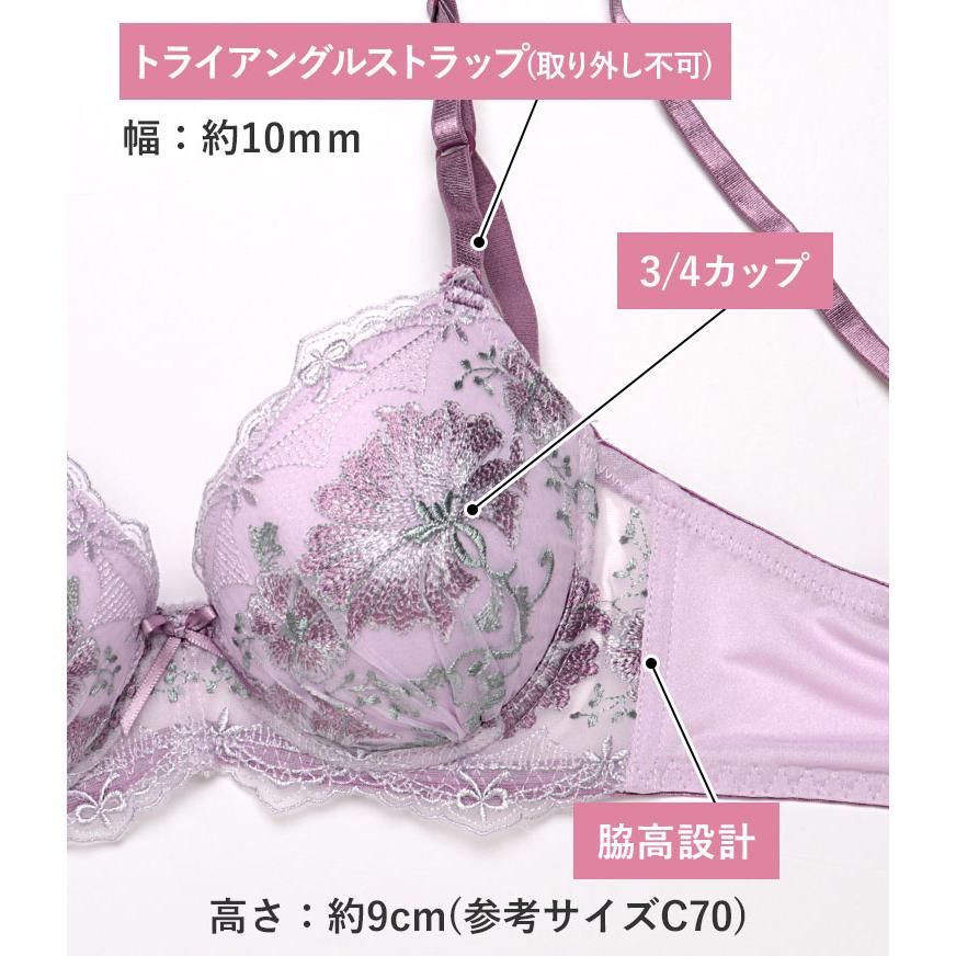 三恵（SANKEI） 下着女性 上下セット ブラジャー ショーツセット ブラ