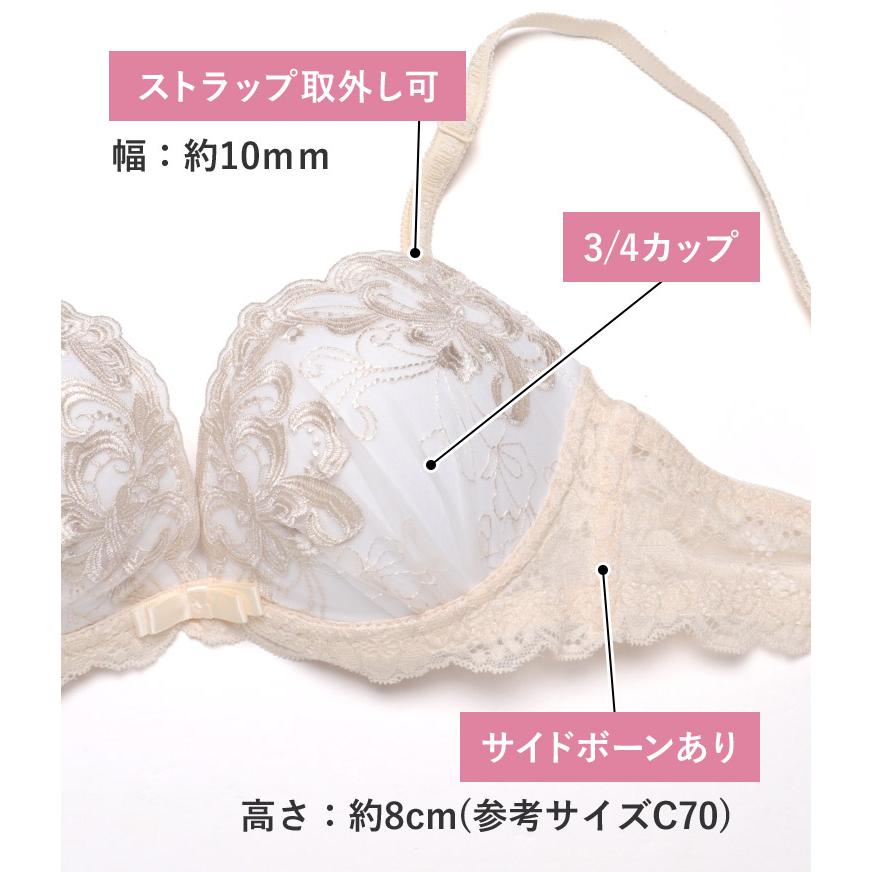 三恵（SANKEI） 下着女性 上下セット ブラジャー ショーツセット ブラ