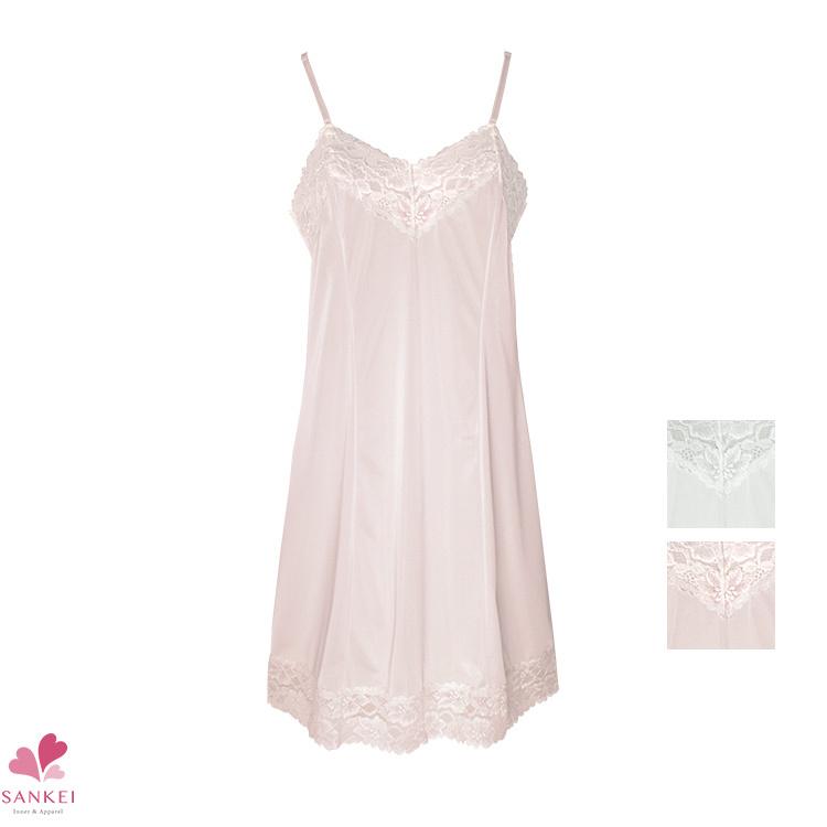 スリップ インナー ランジェリー キャミソール 下着 スリップ下着 丈90cm 下着女性 女性下着 日本製 ドレスインナー 無地 レース 三軒茶屋通信インナーウエア三恵 通販 Paypayモール