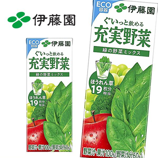 充実野菜 【送料無料(※東北・北海道・沖縄除く)】伊藤園 緑の野菜