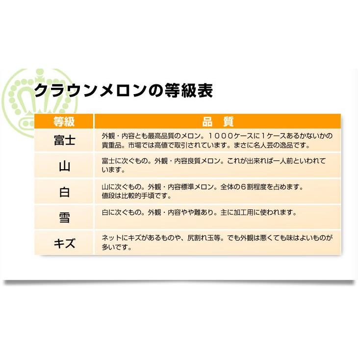 静岡県産 静岡県温室農協 クラウンメロン 白等級 6キロ以上（6玉入り）メロン めろん 市場発送商品 送料無料｜sanchokudayori｜06