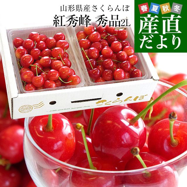 山形県より産地直送 さくらんぼ「紅秀峰」秀品 2Lサイズ 約700g(350g×2) 送料無料 クール便 サクランボ 桜桃 :1900291852:産直だより 通販 本年最後の紅秀峰2Lサイズ1キログラム クール便発送致します。