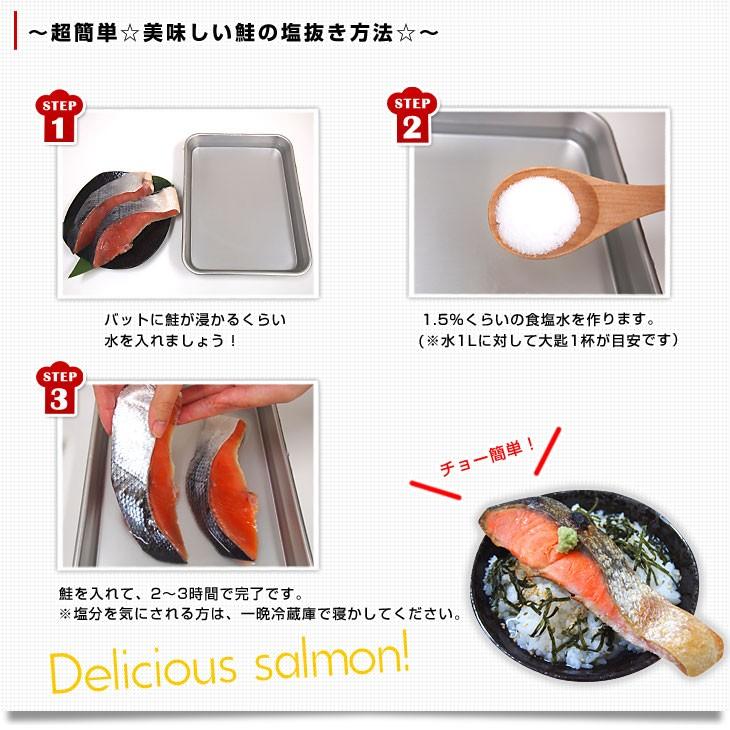 北海道加工 天然紅鮭 ＜中辛＞ 1尾姿切り身 約1.6キロ 送料無料 ロシア