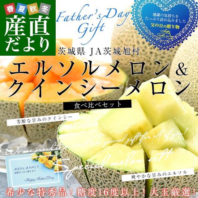 0139糖度18度！茨城県旭村産エルソルメロン極4Lサイズ1箱3玉入り 茨城県産 JA茨城旭村 エルソルメロン A品 大玉 4Lから3Lサイズ