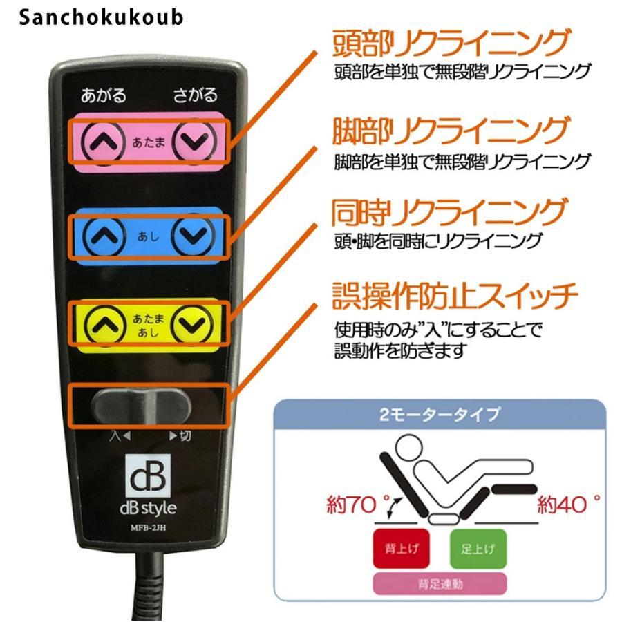 1202 介護ベッド + マットレス 電動リクライニングベッド シングベッド