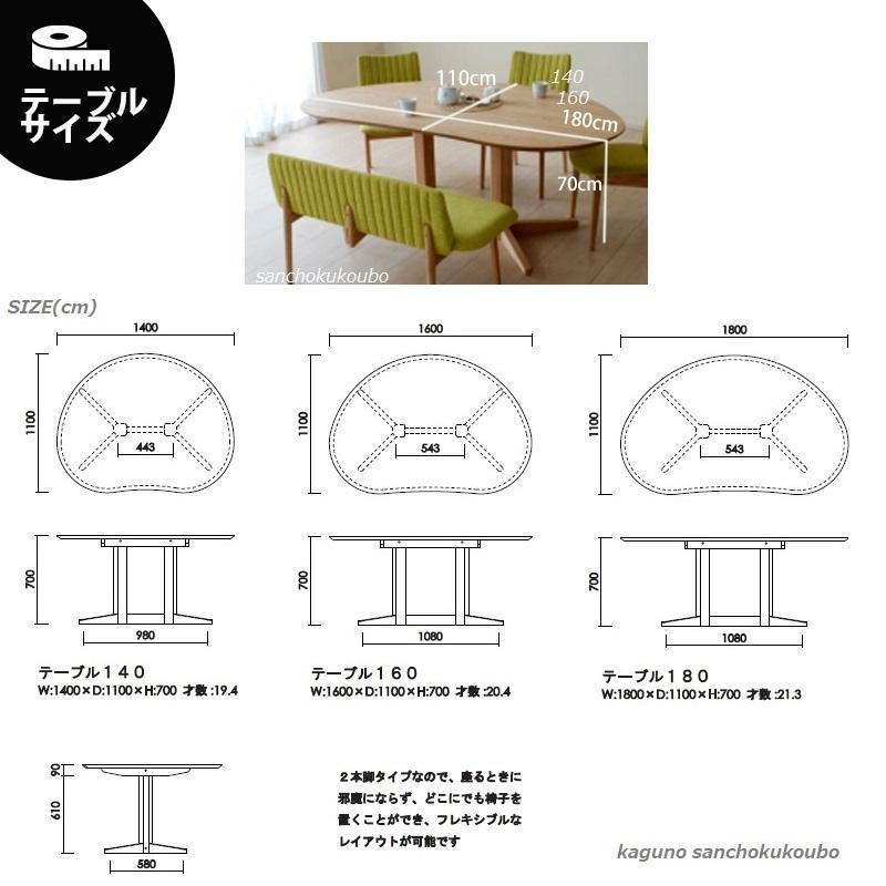 ビーンズテーブル140cm メラミンPLO色 ビーンズテーブル140cm メラミンPLO色