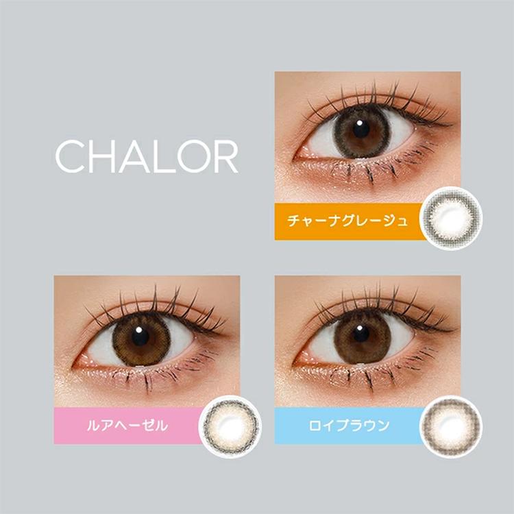 カラコン ワンデー 10枚入り 1箱 チャロル CHALOR 度なし ナチュラル メンズ 自然 フチあり 茶コン 色素薄い系 韓国系 グレー ...