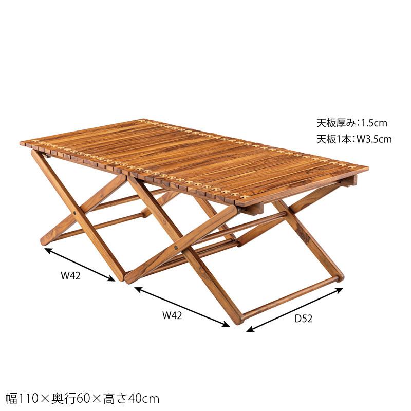 木製折りたたみキャンプテーブル アウトドア テーブル 折りたたみ 幅110cm キャンピング キャンプ 木製