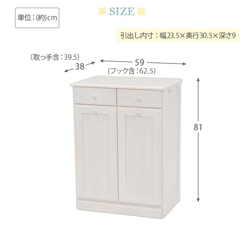 ゴミ箱 分別型 ダストボックス 完成品 2分別 袋が見えない 天板 タイル
