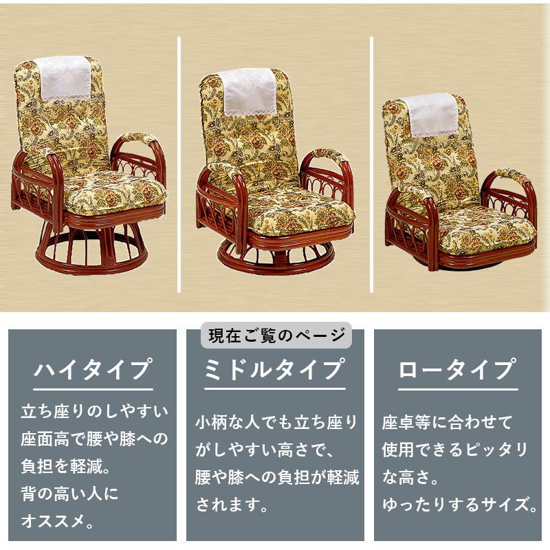 ラタン　回転座椅子　ミドルタイプ　ナチュラル 楽天市場】回転座椅子 ミドルタイプ ラタン 高座椅子 ブラウン