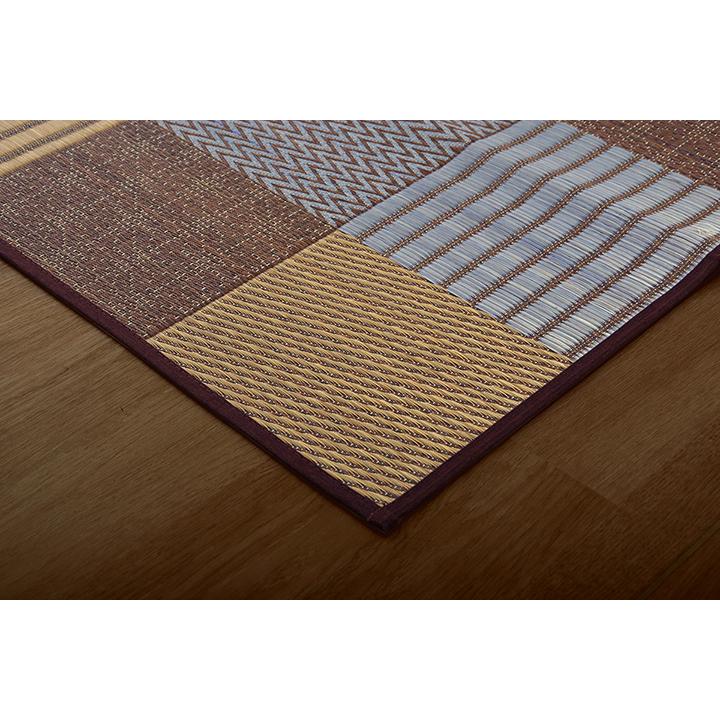 い草 ラグ カーペット ござ 国産 3畳 約191×250cm おしゃれ 日本製 畳 パッチワーク 北欧 モダン 和風 和柄 抗菌 防臭 日本産 滑りにくい 裏面 不織布