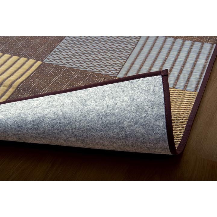 い草 ラグ カーペット ござ 国産 3畳 約191×250cm おしゃれ 日本製 畳 パッチワーク 北欧 モダン 和風 和柄 抗菌 防臭 日本産 滑りにくい 裏面 不織布