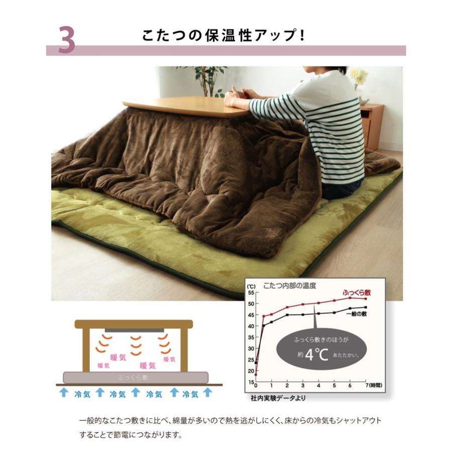 こたつ敷ふとん　キルト長方形190✕240cmブラウン こたつ 敷き布団 ふっくら 190×240cm 長方形 おしゃれ 無地 厚い 国産